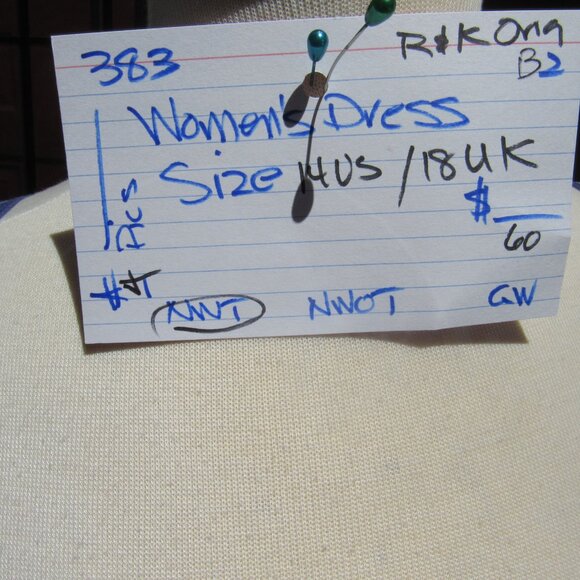 #383  NEW WOMEN'S FLORAL SUMMER DRESS BY R&K ORIGINALS  (SIZE 14US / 18UK) - Picture 4 of 5